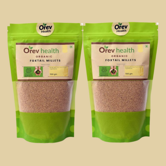 Orev Health Organic Foxtail Millet - 1Kg (500gm * 2pack)