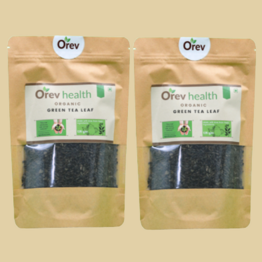 Orev Health Organic Green Tea Leaf - 250gm (125gm * 2pack)