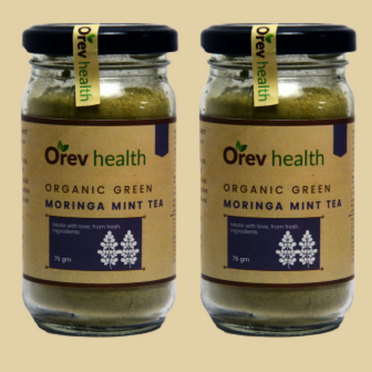 Orev Health Organic Moringa Mint Tea - 150gm (75gm * 2pack)