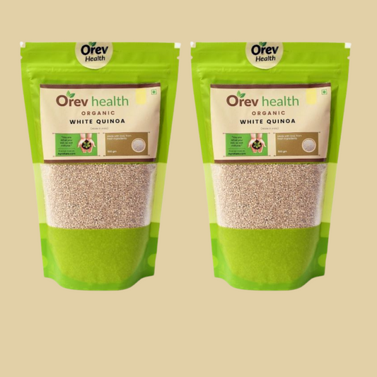 Orev Health Organic White Quinoa - 1Kg (500gm * 2pack)