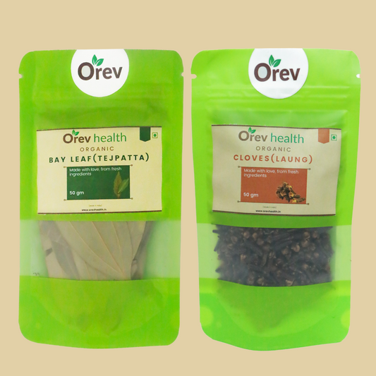 Orev Health Organic Bayleaf (50g) & Cloves (50g) - 100gm