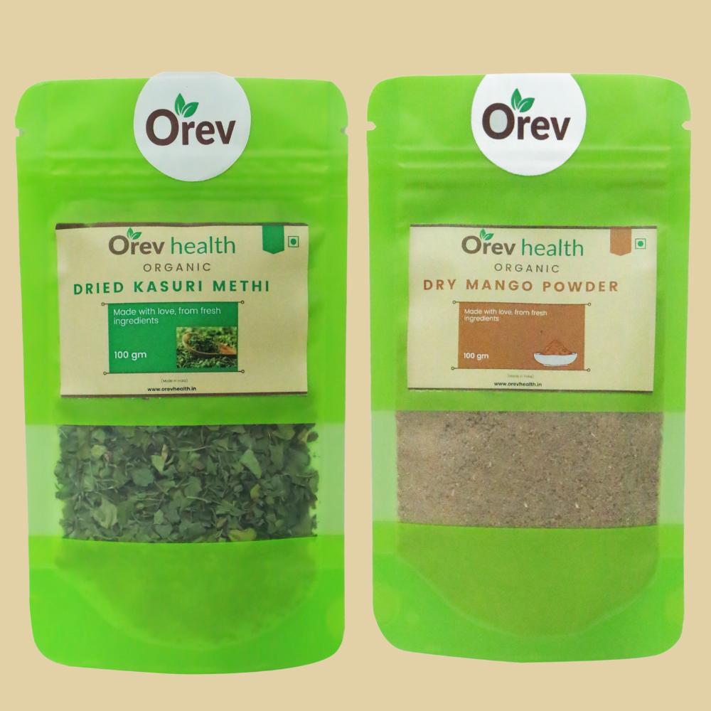 Orev Health Kasuri Meth (100g) & Amchur Powder (100g) - 200gm