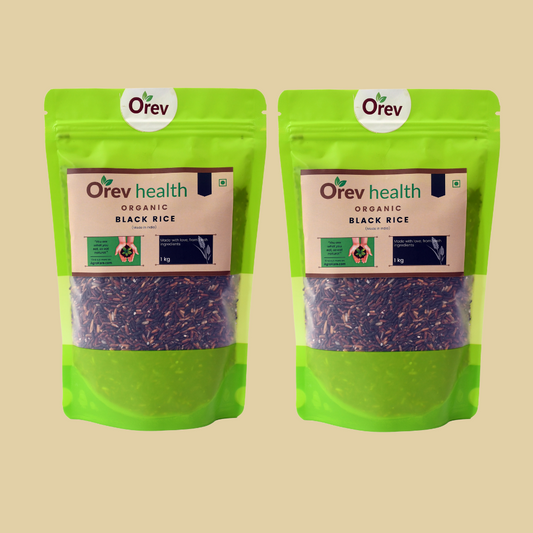 Orev Health Organic Black Rice - 2Kg (1Kg * 2pack)