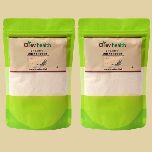 Orev Health Organic Wheat Flour - 3Kg (1.5Kg * 2pack)