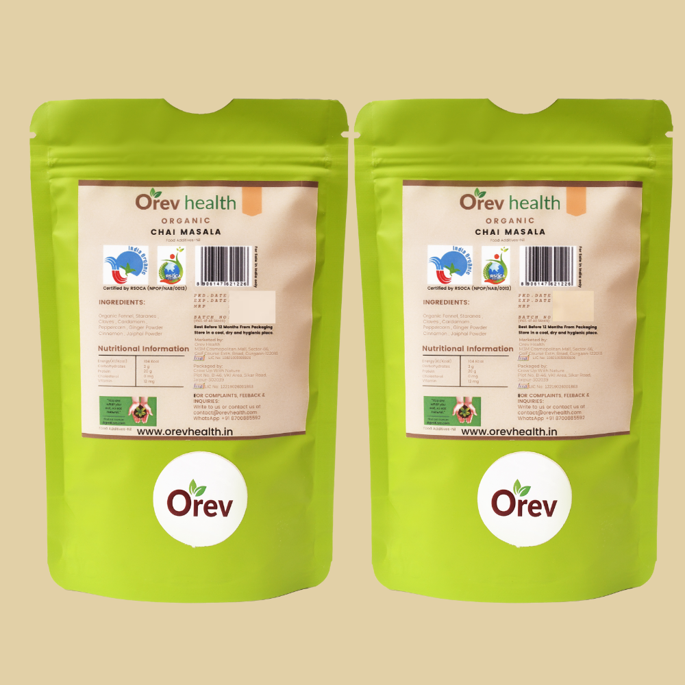 Orev Health Organic Chai Masala - 200gm (100gm * 2pack)