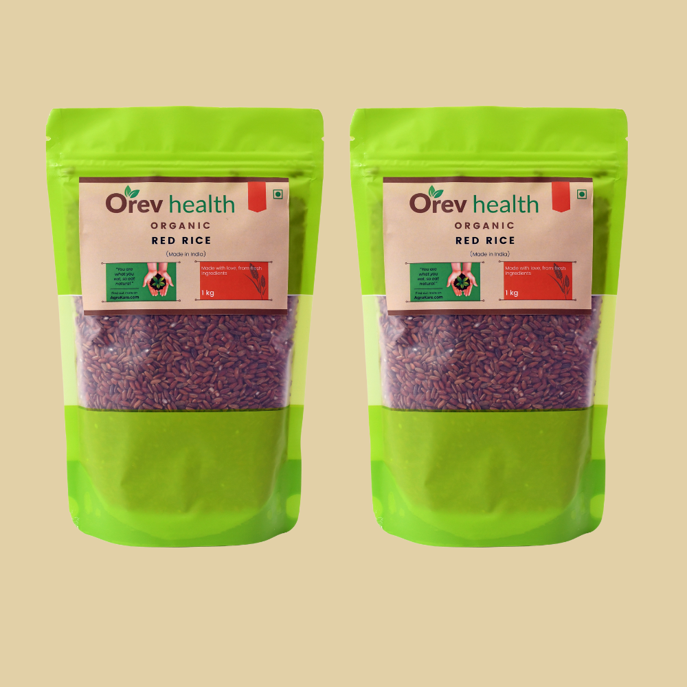 Orev Health Organic Red Rice - 2Kg (1Kg * 2pack)