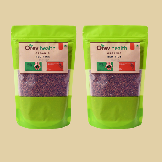 Orev Health Organic Red Rice - 2Kg (1Kg * 2pack)