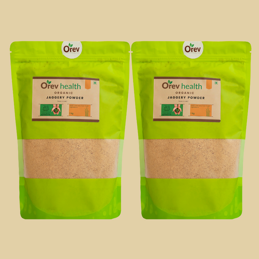 Orev Health Organic Jaggery Powder - 2Kg (1Kg * 2pack)