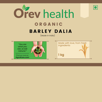 ORev Health Organic Barley Daliya - 2Kg (1Kg * 2pack)