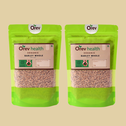 Orev Health Organic Barley Whole - 2Kg (1Kg * 2pack)
