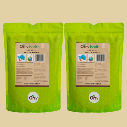 Orev Health Organic Barley Whole - 2Kg (1Kg * 2pack)