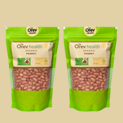 Orev Health Organic Peanut - 1 Kg (500gm * 2pack)