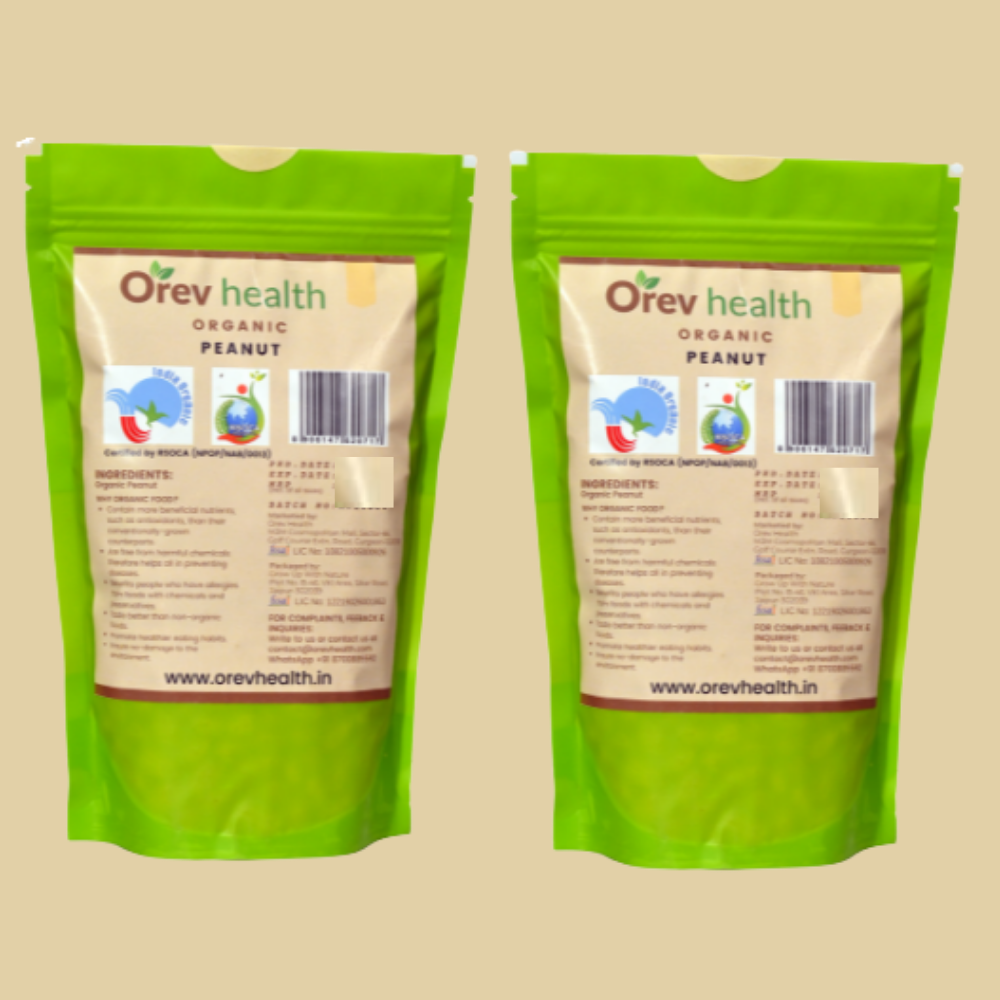 Orev Health Organic Peanut - 1 Kg (500gm * 2pack)