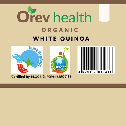 Orev Health Organic White Quinoa - 1Kg (500gm * 2pack)