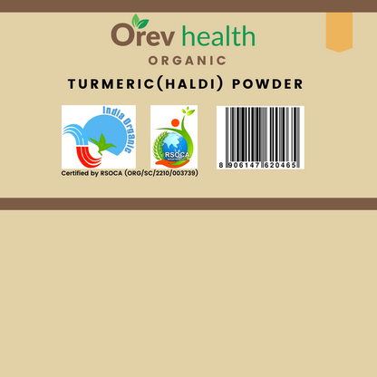 OREV Health Organic Turmeric Powder - 400gm (200gm * 2pack)