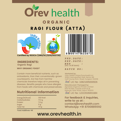 Orev Health Organic Ragi Flour