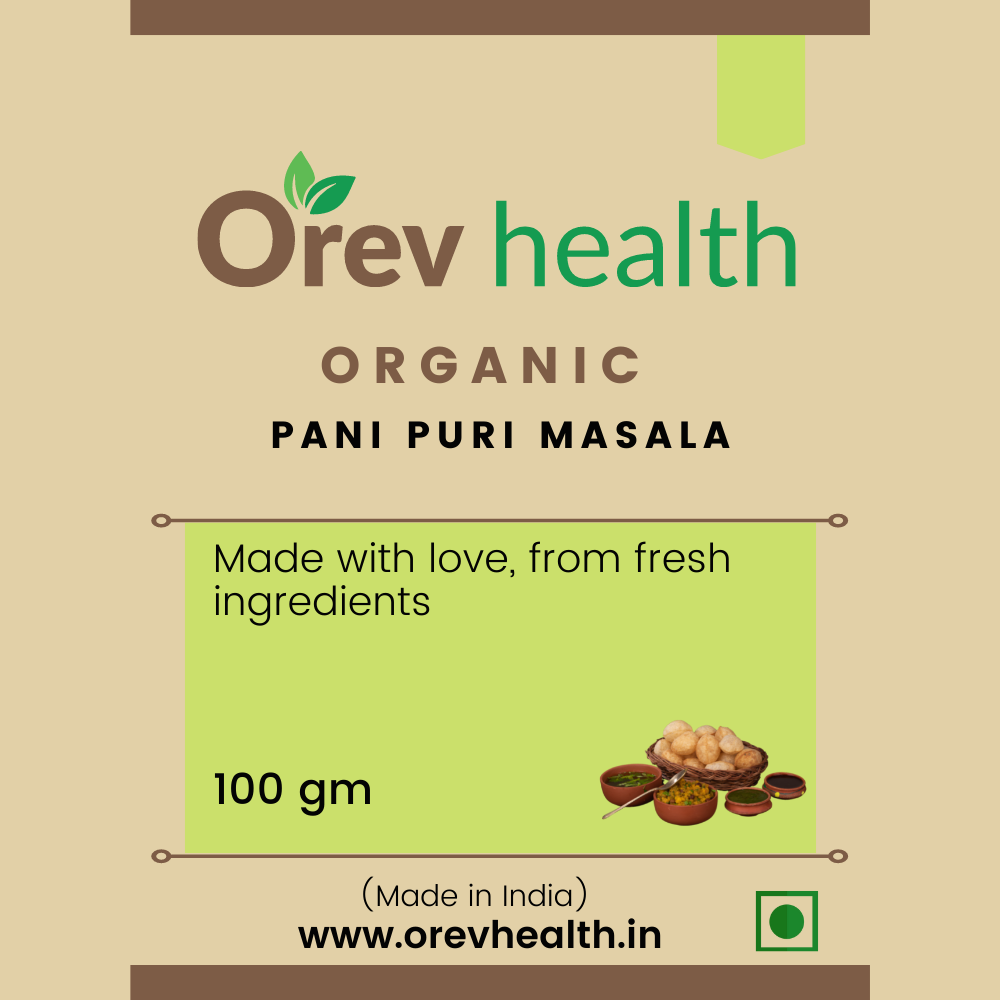 Orev Health Organic Pani Puri Masala - 200gm (100gm * 2pack)
