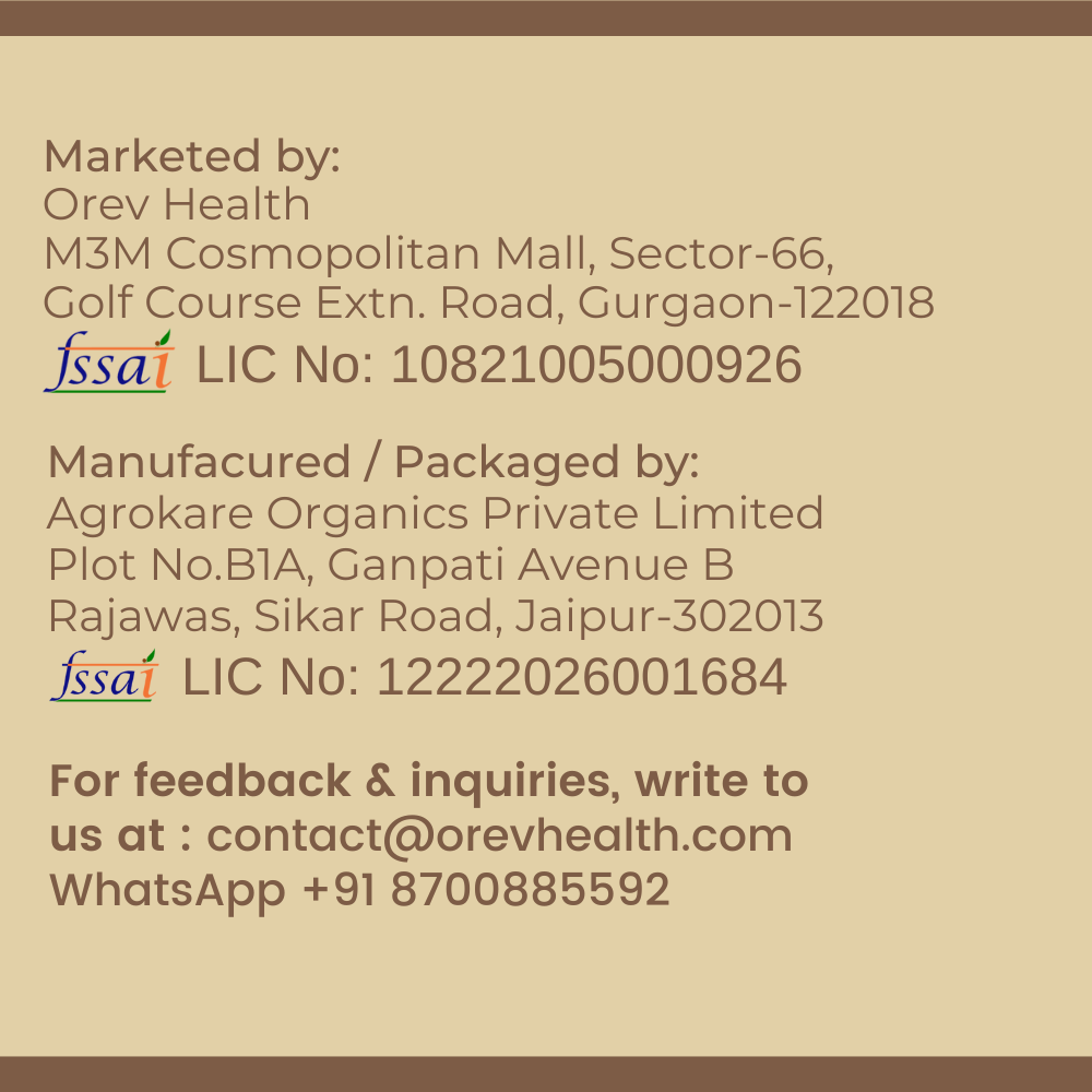 OREV Health Organic Turmeric Powder - 400gm (200gm * 2pack)