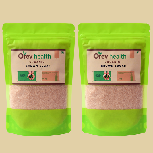 Orev Health Organic Brown Sugar - 3Kg (1.5Kg * 2pack)